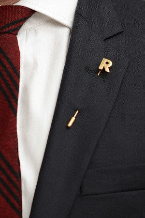 No Red Circle And Slash Symbol Over The Letter N Cloisonné Tie Lapel Pin  .75